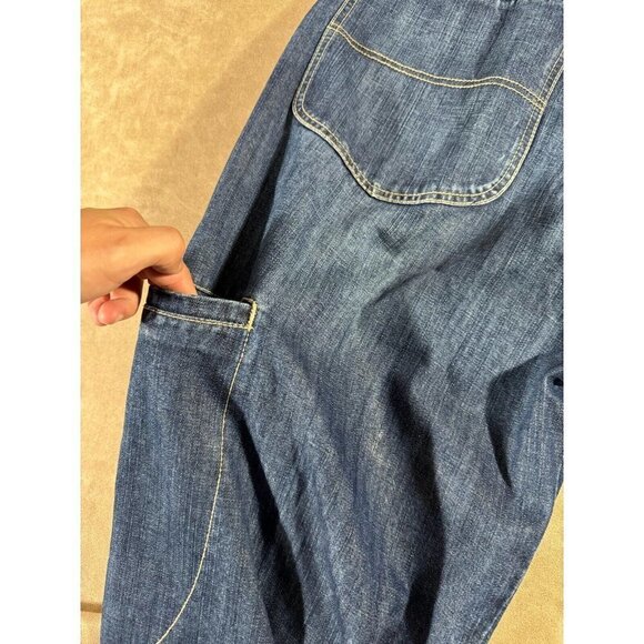 Marithe Francois Girbaud Mens Baggy Denim Jeans Straight Leg Dark Blue Size 42 - Picture 6 of 13